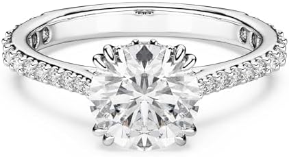 Amazon.com: Swarovski Stilla Attract ring, Round cut, White, Gold